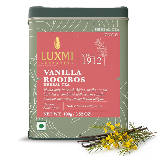 Luxmi Estates Rooibos Vanilla | Calming and Relaxing | Loose Leaf - 100g/3.52oz (50 Cups)