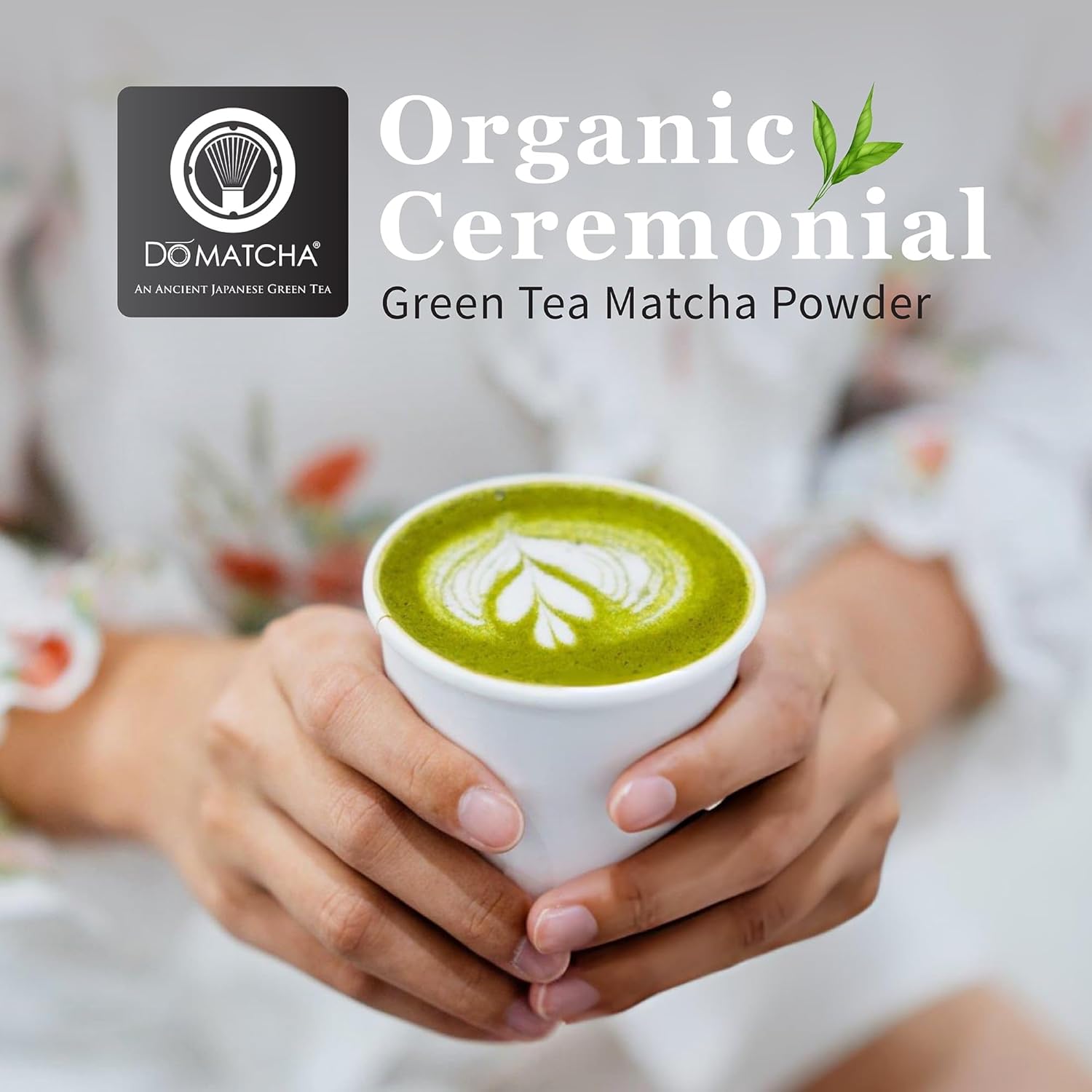 DoMatcha Organic Ceremonial Matcha Powder, Authentic Japanese Green Tea Rich with Antioxidants and L-Theanine, 25 Servings (1 oz)