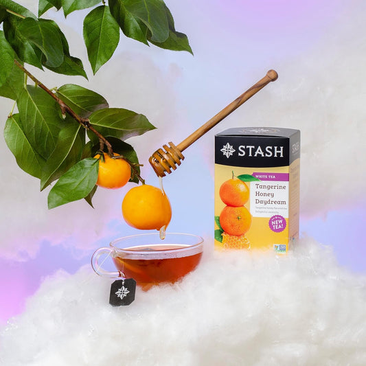 Stash Tea Tangerine Honey Daydream White Tea - Caffeinated, Non-GMO Project Verified Premium Tea with No Artificial Ingredients, 18 Count (Pack of 6) - 108 Bags Total