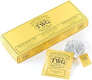 TWG Tea | Moon & Sky Selection | 3 Varieties | Exclusive Tea Blends | 15 Hand Sewn Cotton Teabags | Gift Set