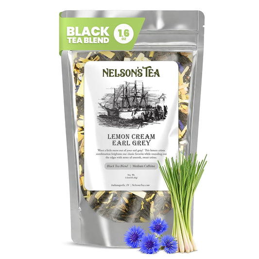 Nelson's Tea Lemon Cream Earl Grey Black Loose Leaf Tea, 1.6 oz