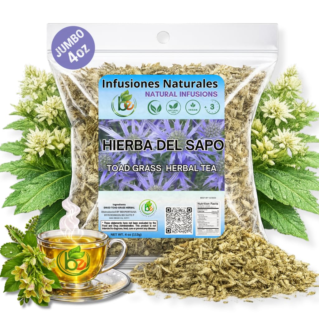 B-Experts Hierba del Sapo Herbal Tea 4 oz (113g) - 100% Natural Mexican Thistle (Eryngium heterophyllum) - Traditional Loose