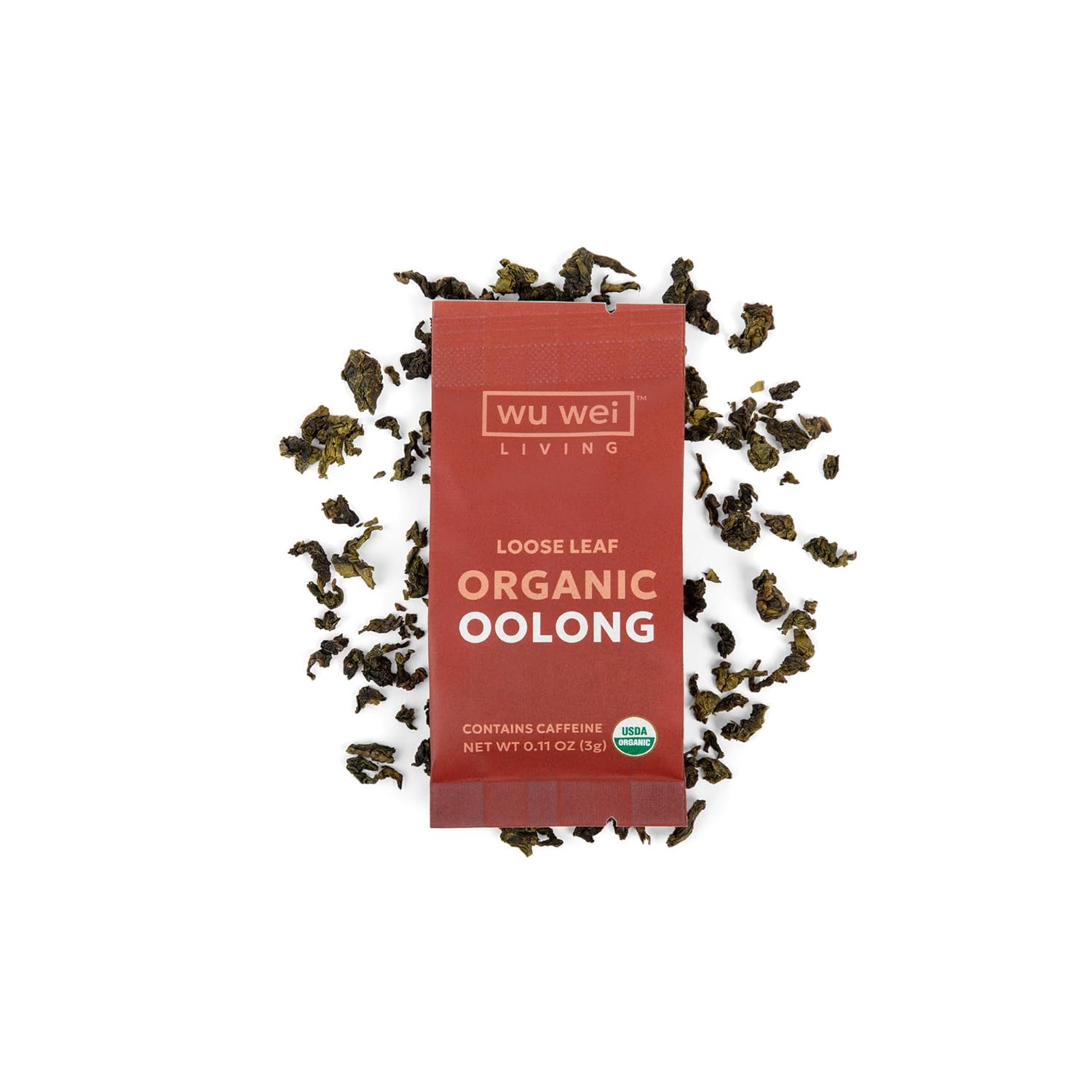 Organic Loose Leaf Oolong Tea, USDA Certified, Single Serve Biodegradable Packets, Low Caffeine, Natural Energy (16-Pack)