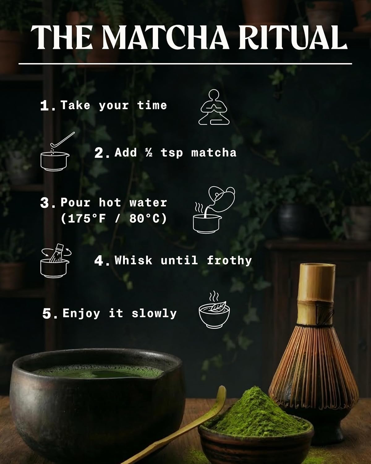 NaturaleBio Matcha Green Tea Powder. Ceremonial Grade Organic, 3.5 oz. From Uji, Kyoto for Traditional Japanese Tea Ceremony. Matcha Powder Free of Added Sugars and Preservatives.