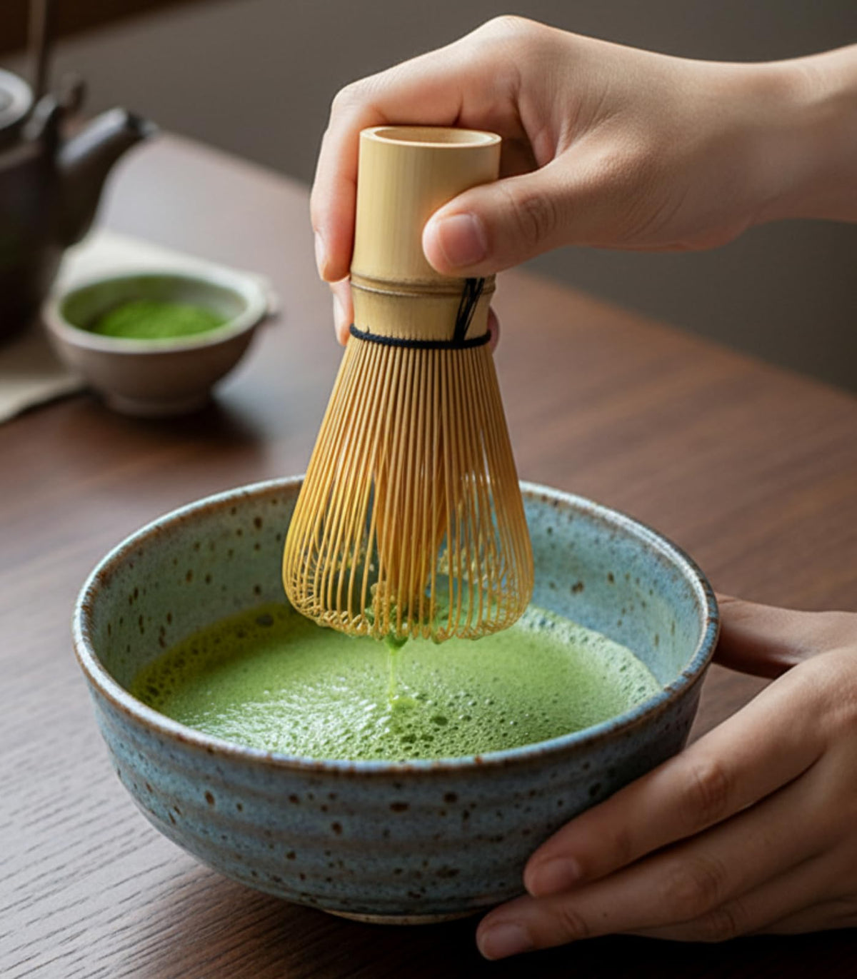 BASECENT Matcha Whisk 2-Pack - Handcrafted Bamboo Chasen Set, 100-Prong Traditional Japanese Stirrer for Authentic Matcha Tea