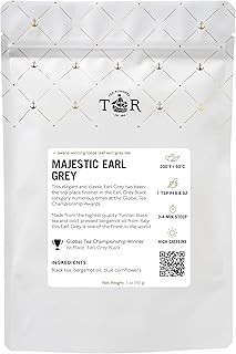 Tea Runners Majestic Earl Grey Loose Leaf Black Tea – Classic Bergamot, High Caffeine – 5oz