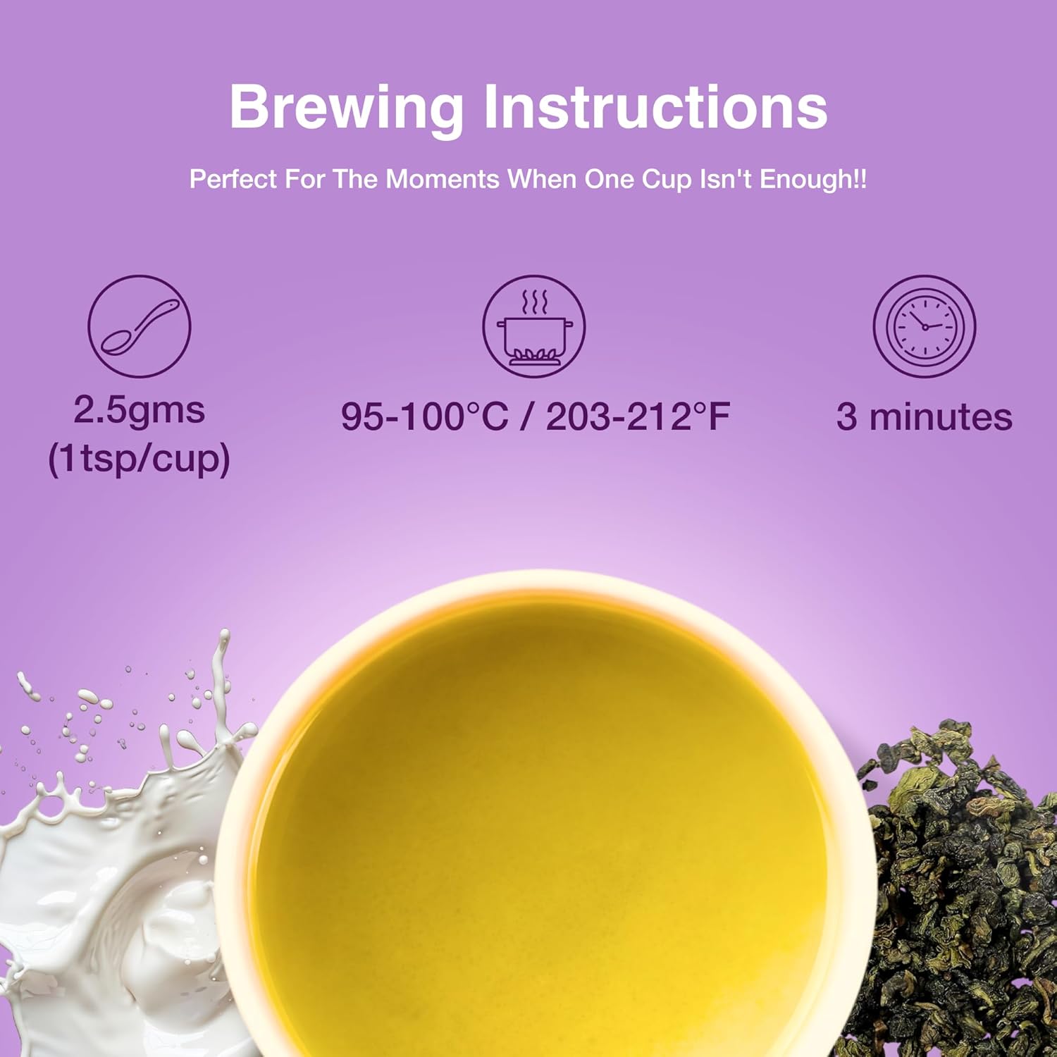 Organic Milk Oolong Tea | Premium Taiwanese Loose Leaf Milky Oolong Tea, Naturally Creamy & Lightly Nutty Aroma, Hand-Picked, Non-GMO | High Mountain Milk Oolong Tea from Taiwan | Jin Xuan | 3.5 oz
