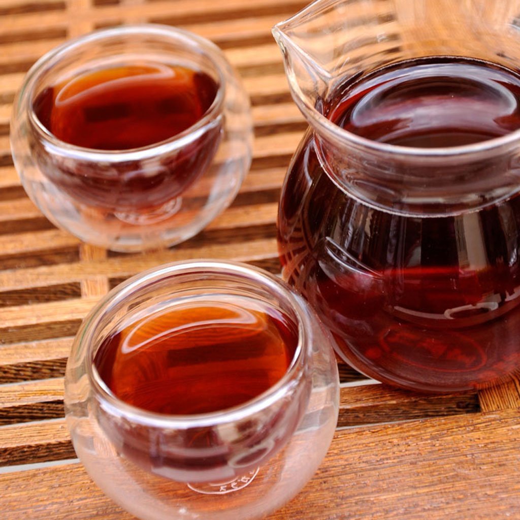 GOARTEA Puerh Tea Cake 100g / 3.5oz 2005 Year Ripe Shu Supreme Yunnan Aged Natural Tuo Head - Chinese Yunnan Puer Pu'er Pu-erh Tea - Tuocha