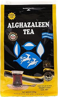 Alghazaleen Earl Grey Tea 7oz Bag Pure Ceylon Loose Earl Grey Tea Leaves 200g Zipper Bag