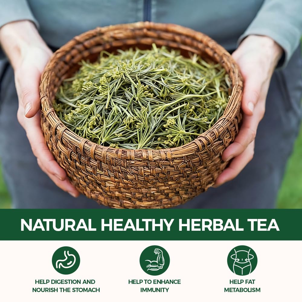 WOTIHA Premium Fennel Seed Tea (1.1 lbs / 500g) - Whole Dried Fennel Seeds Culinary Grade - Naturally Gluten-Free &
