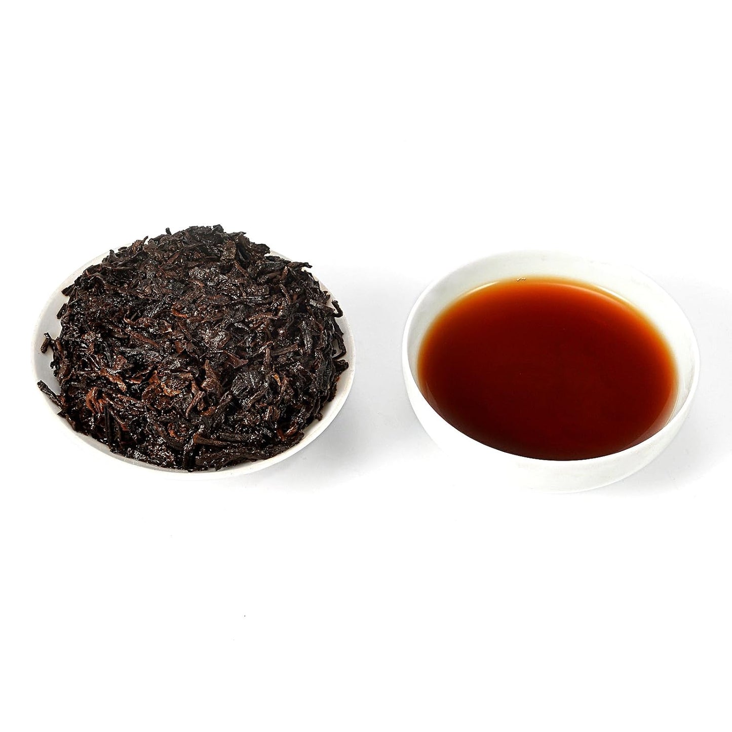 ChaWuWarmSun [B] JinYa GongTing Ripe Puerh Tea Cake, 12.5oz/357g | Aged Yunnan Shu Pu-erh. Fermented Whole Leaf With Earthy Mellow Notes. Professional Storage.
