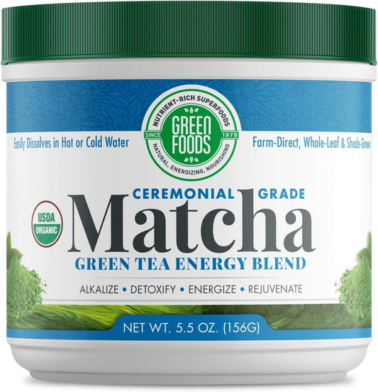 Green Foods Organic Ceremonial Grade Matcha Green Tea from Japan 5.5oz
