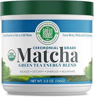 Green Foods Organic Ceremonial Grade Matcha Green Tea from Japan 5.5oz