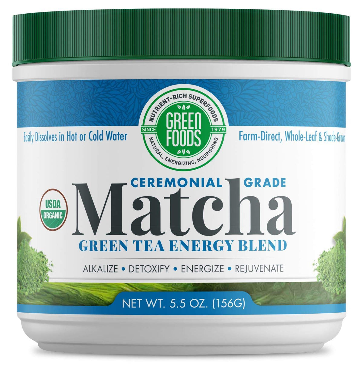 Green Foods Organic Ceremonial Grade Matcha Green Tea from Japan 5.5oz