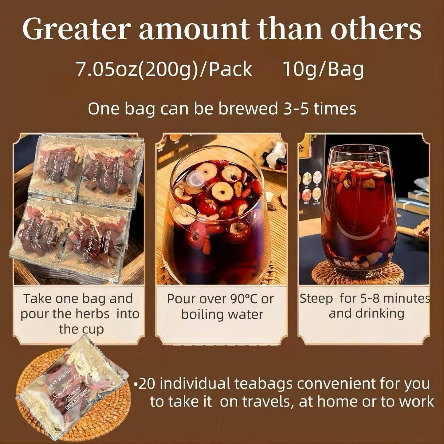 Eastrue Ginger Goji Berry Tea-Traditional Chinese Herbal Tea for Women with Jujube Red Dates,Longan, Supports Pregnancy Nausea Relief & Morning Sickness,Postpartum Essentials & Mothers Milks Lactation Tea,Caffeine Free, Organic,(200g/20Bags)