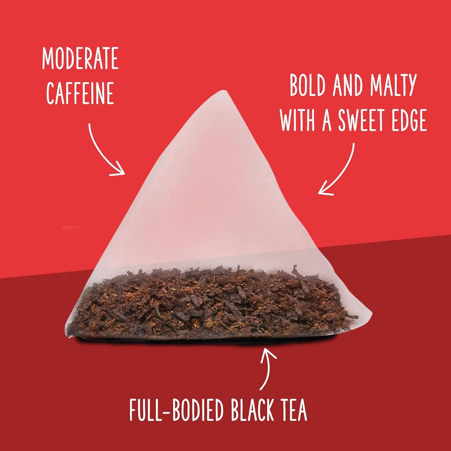 Two Leaves and a Bud Organic English Breakfast Tea Bags, Caffeinated Whole Leaf Black Tea in Compostable Sachets, 15 Count (Pack of 1)