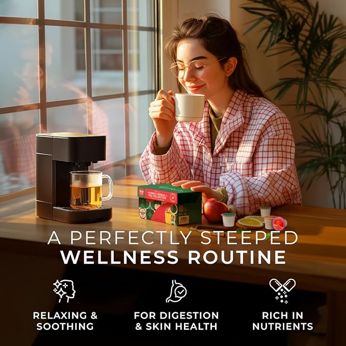 Gya Tea Co Purely Herbal Tea Pod Collection Gift Set (16 Count) - Different Flavors Assorted Variety Pack