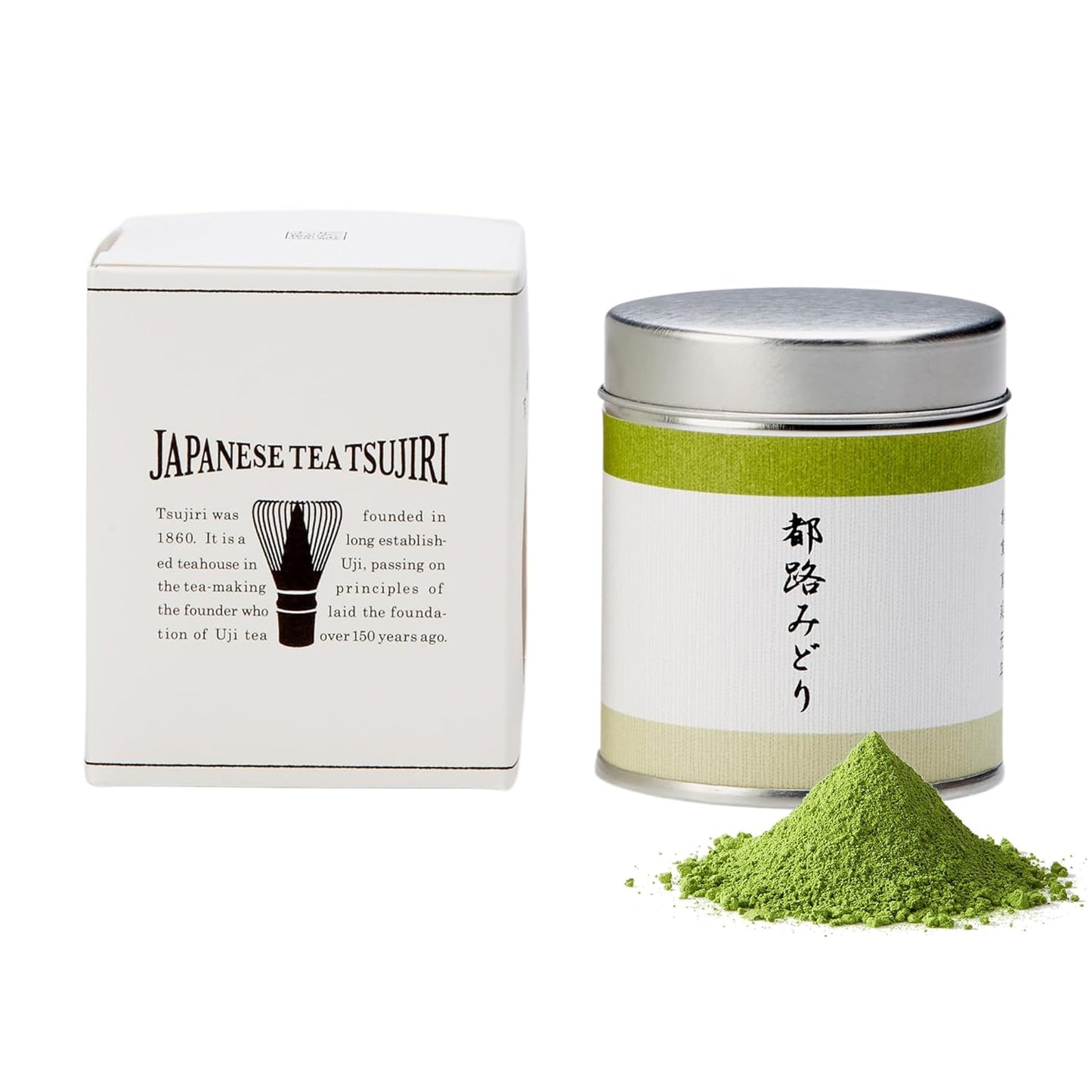 TSUJIRI Matcha - Tsuji Midori (30g / 1.06oz) - Ceremonial Grade Matcha Powder - Authentic Japanese First Harvest Matcha Green Tea - Uji, Kyoto, Japan, 1860