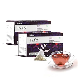 Tvoy Wild Berry Black Tea Bags – Premium Black Tea with Fruity Wild Berry Flavor – Plant-Based PLA Tea Bags – 40 Individually Wrapped Bags – Smooth & Aromatic Tea