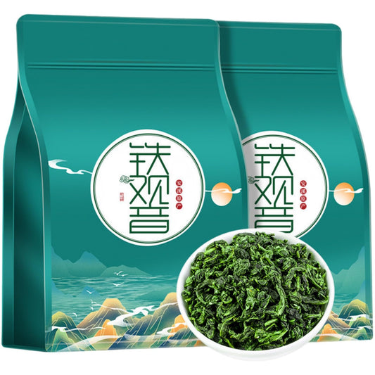 安溪铁观音 Chinese Tieguanyin Oolong Tea 乌龙茶叶小泡装浓香型茶 Natural Loose Leaf Tea,Chinese Tea, Sulfur Free 【蓝色八角袋】一袋共250g Flower tea,dark tea,loose tea