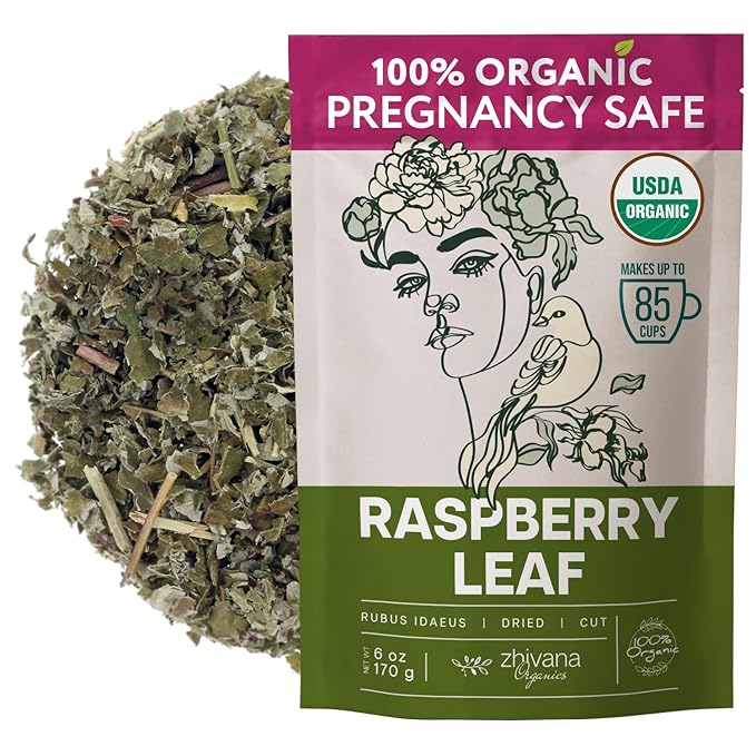 Organic Red Raspberry Leaf Tea – Wild Raspberry Tea for Healthy Cycle – 6oz