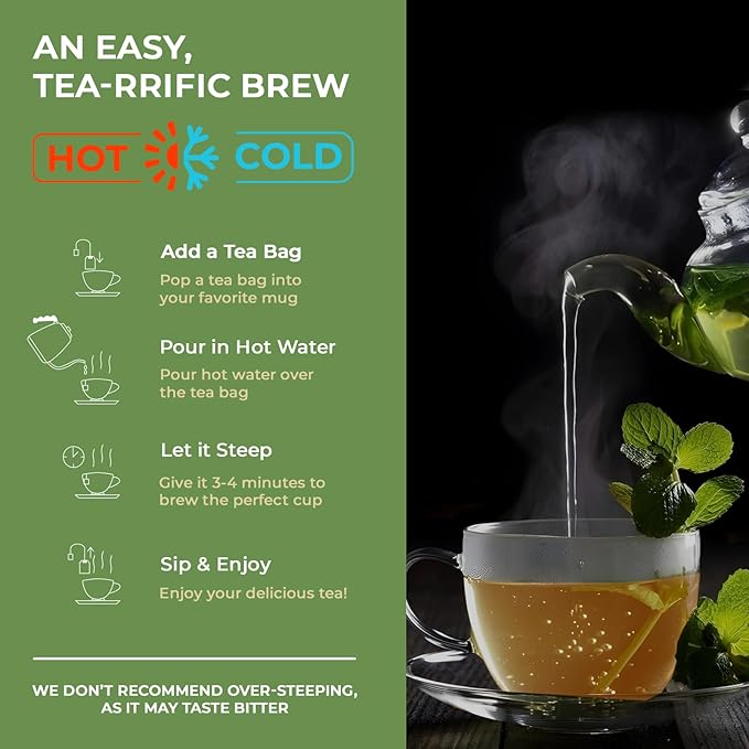 Life Plus Style Gourmet Well Now Herbal Peppermint Tea Natural Fine Teas Refreshing Organic Herbal Infusion Caffeine Free Non-GMO Digestive Comfort