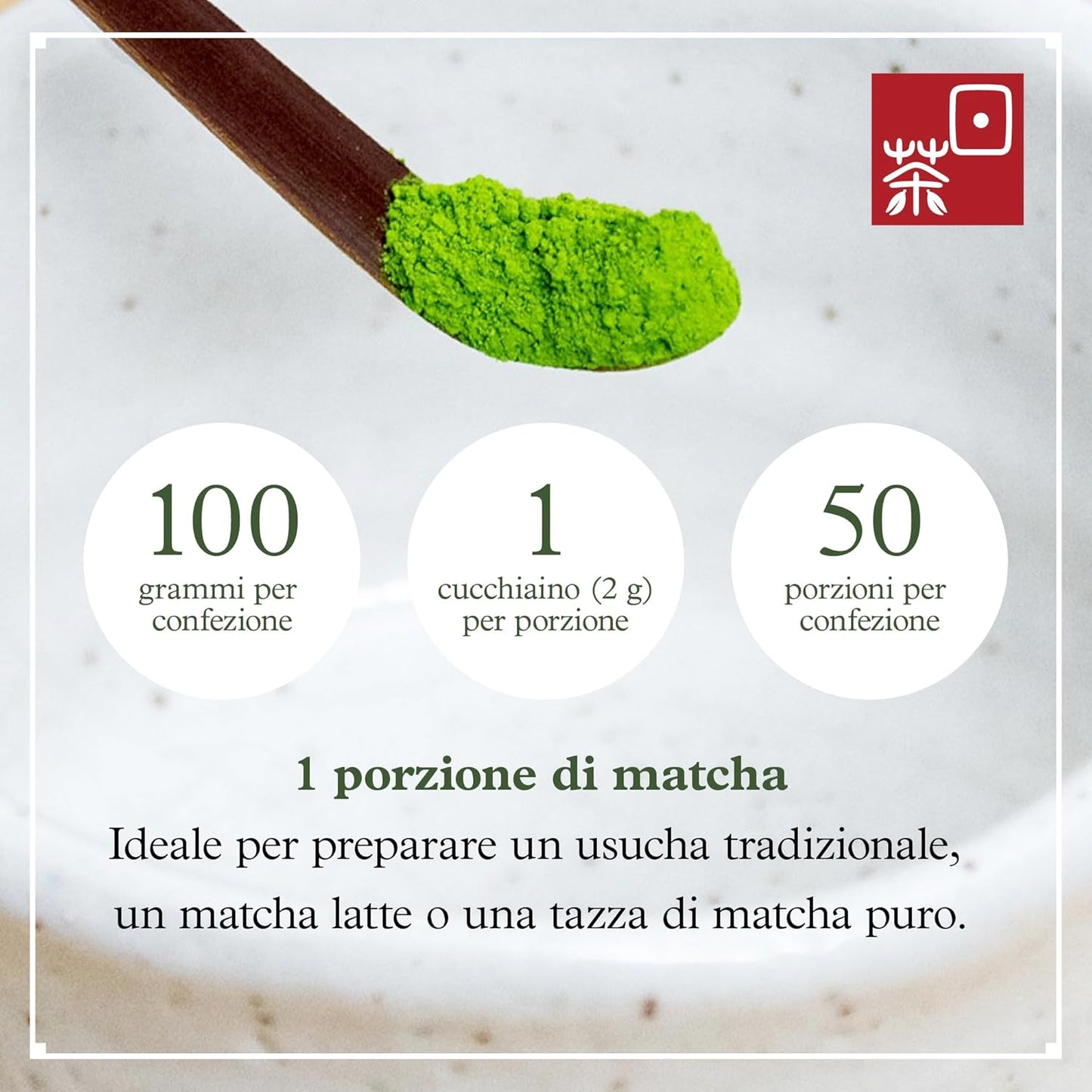 Ocha & Co. Itsumo Matcha - Classic Grade - Japanese First-Harvest Matcha Green Tea Powder - Traditionally Stone-Milled, 100g.