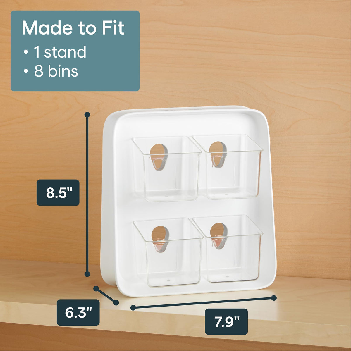 YouCopia SipStation 80 Tea Bag Organizer, Cabinet to Counter Tea Bag Caddy