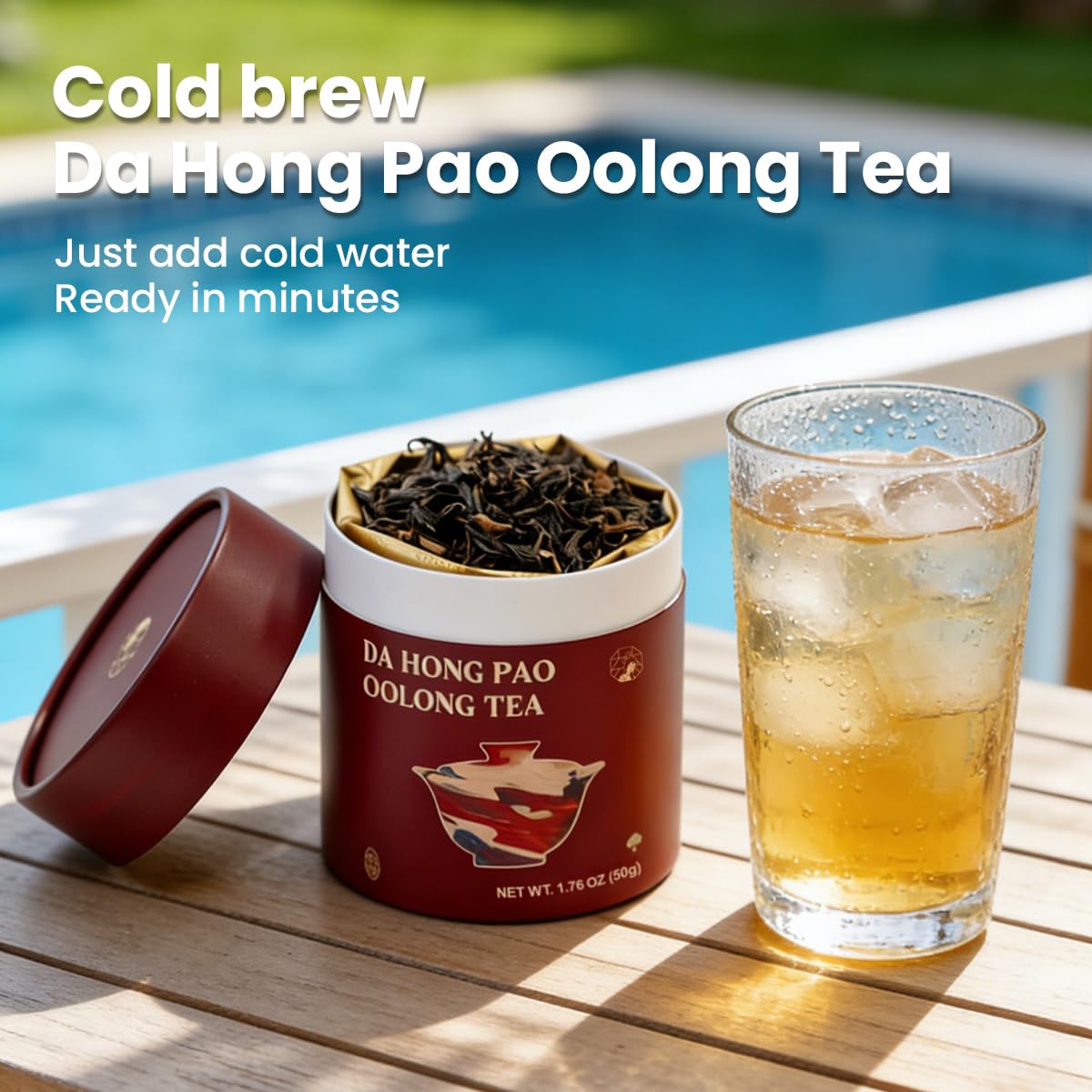 Chayan Oolong Tea Loose Leaf, Premium Da Hong Pao Oolong Tea,Authentic Chinese Whole Leaf Tea, Smooth Hot Brew & Refreshing Cold Brew, 1.76 OZ (50g)