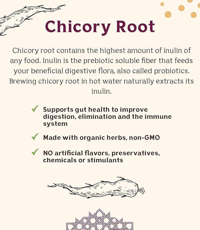 Teeccino Mocha Chicory Coffee Alternative - 11 Ounce - Ground Herbal Coffee That’s Prebiotic, Caffeine-Free & Acid Free, Medium Roast