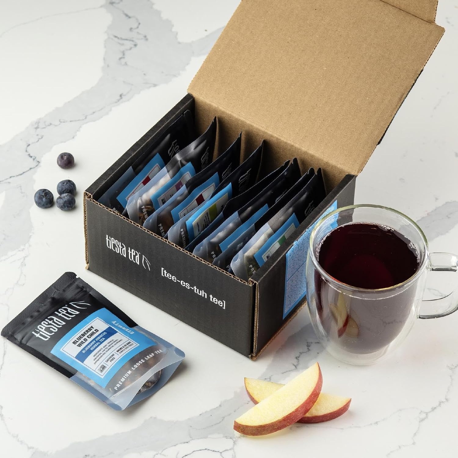 Tiesta Tea - Eternity Sampler Dry Flight Set, Loose Leaf, High to No Caffeine, Makes Hot & Iced, Assorted Tea Sets with Herbal, White, Fruit Blends & More, 9 Resealable Sample Pouches