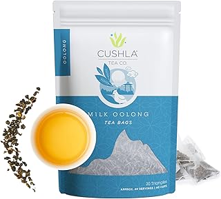 Taiwanese High Mountain Milk Oolong Tea Bags - Xin Qing Milk Oolong Tea - Jinxuan Oolong Loose Leaf Milk Tea - 20ct Makes 40 Cups Of Tea