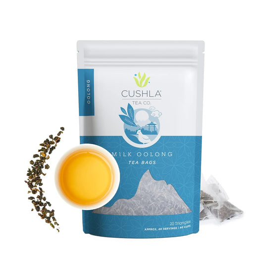 Taiwanese High Mountain Milk Oolong Tea Bags - Xin Qing Milk Oolong Tea - Jinxuan Oolong Loose Leaf Milk Tea - 20ct Makes 40 Cups Of Tea