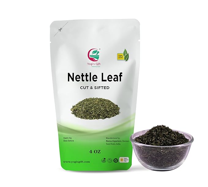 Nettle Leaves Dried 4 oz, Nettle Leaf Tea, Cut and Sifted, Stinging Nettle Herb Bulk, Non- Gmo, Ethically sourced, By Yogi's Gift®
