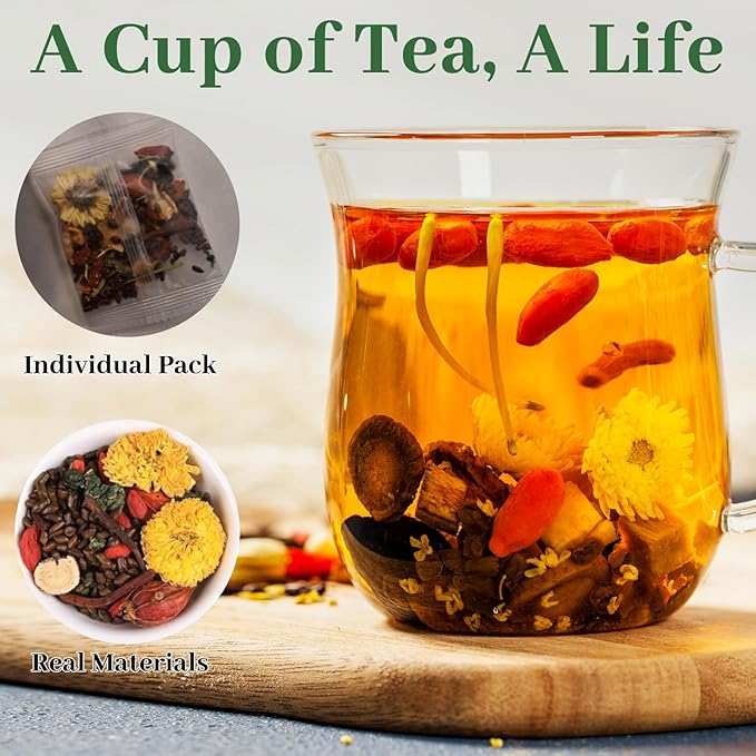 Liver & Kidney Detox Tea - Dandelion Wolfberry Tea, 7 Herbal Ingredients Blend, Goji Berry Chrysanthemum Chinese Cassia Seed Kidney Cleanse (1)