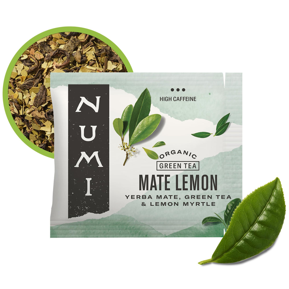 Numi Organic Maté Lemon Tea, 100 Green Tea Bags