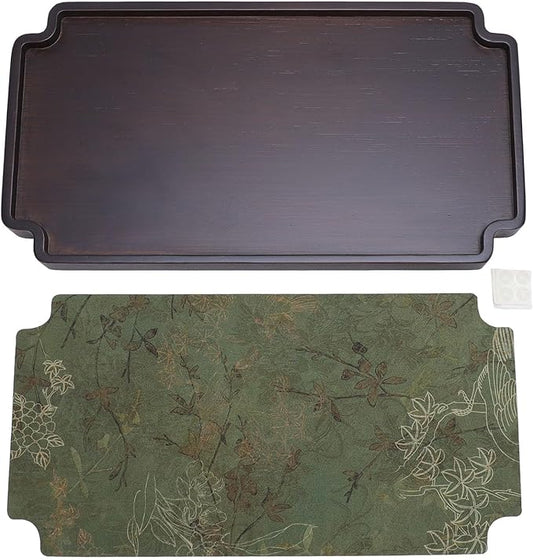 Chinese Style Wodden Gongfu Tea Tray, Elegant Tea Table Serving Tray, Chinese Tea Pot Tray Serving Platter, Tea Serving Tray for Home Office