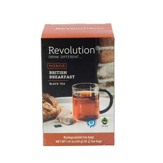 Revolution TEA® English Breakfast Tea [THE ORIGINAL] – British Breakfast – Premium Full Leaf Tea – Biodegradable Infuser Tea Bags – Black Tea