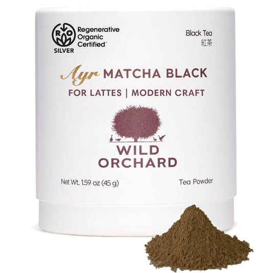 Wild Orchard Ayr Matcha Black from Jeju Island - Premium Tea - 100% Regenerative Organic Certified