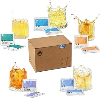 RIANTEA Organic Tea Bags 100% Natural Loose Tea Leaves 5 Flavors Mixed Naturally Premium Organic Loose Leaf Bags Suitable for Gifts Office Reception (20 Counts)