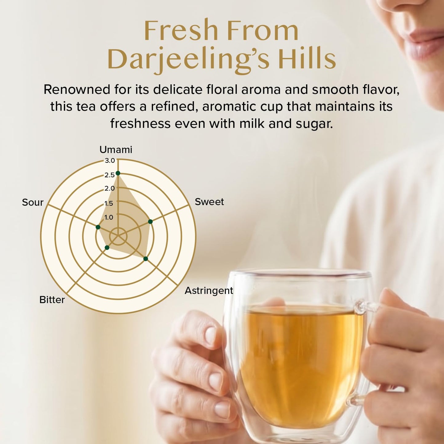 VAHDAM First Flush Darjeeling Tea (12oz|170+ Cups) Loose Leaf Black Tea | Crisp, Floral, Aromatic &amp; Delicious | Caffeinated Non GMO | Packed &amp; Shipped Direct From Source in India | Vacuum Sealed Pack