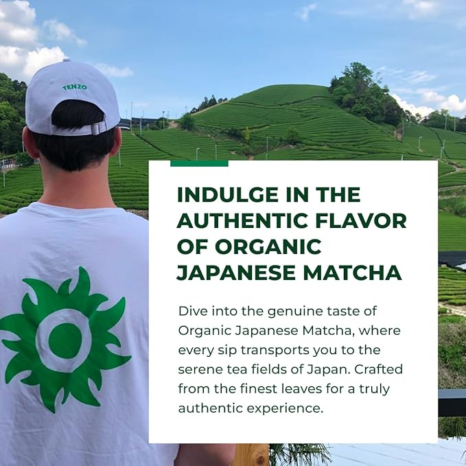 Tenzo Matcha Green Tea Powder - First Harvest USDA Organic Ceremonial Grade - Authentic Japanese Matcha Tea - Perfect for Matcha Lattes - Private Reserve (1.06 Ounce)