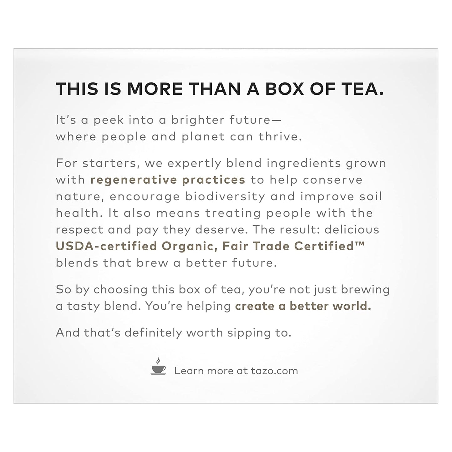 TAZO Tea Bags, Black Tea, Regenerative Organic Awake English Breakfast Tea, 36 Count
