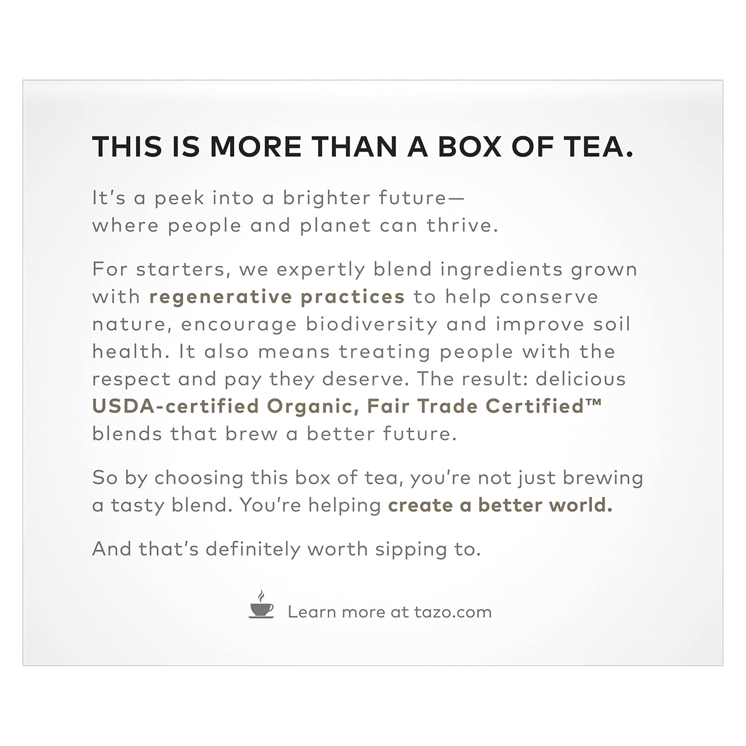 TAZO Tea Bags, Black Tea, Regenerative Organic Awake English Breakfast Tea, 36 Count