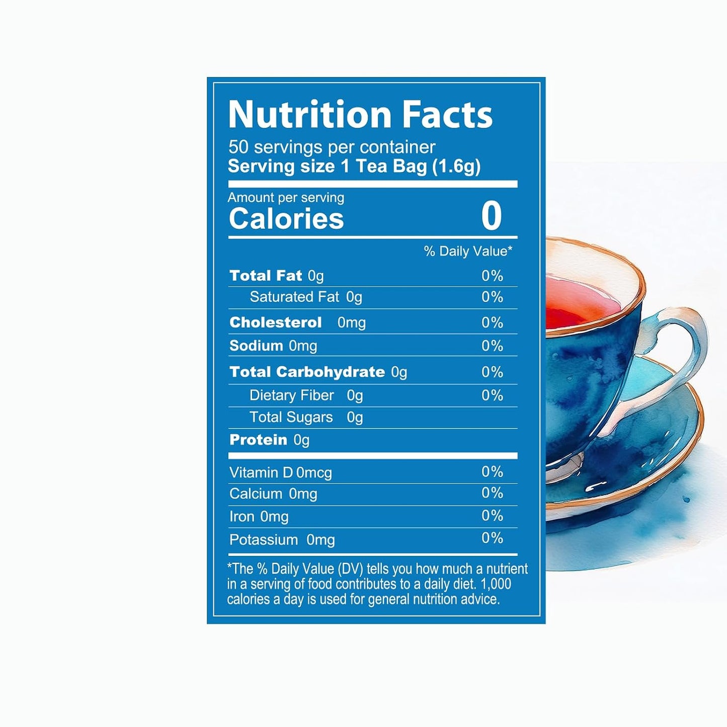 Ceylonzon Earl Grey Black Tea Classic Taste 50 Individually Foil-Wrapped Tea Bags, Infused with Pure Bergamot for a Bold, Aromatic Flavor and Refreshing Experience 80g
