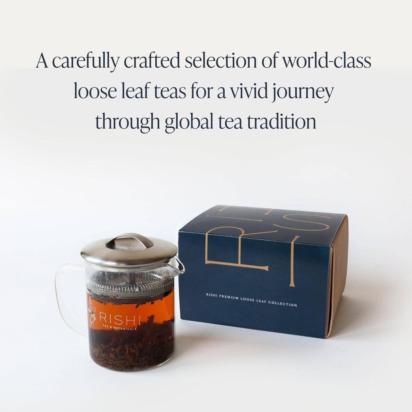 Rishi Tea Loose Leaf Sampler Gift Box - Assorted Tea Set of Organic, Caffeinated and Non-Caffeinated Loose Leaf - 12 Count