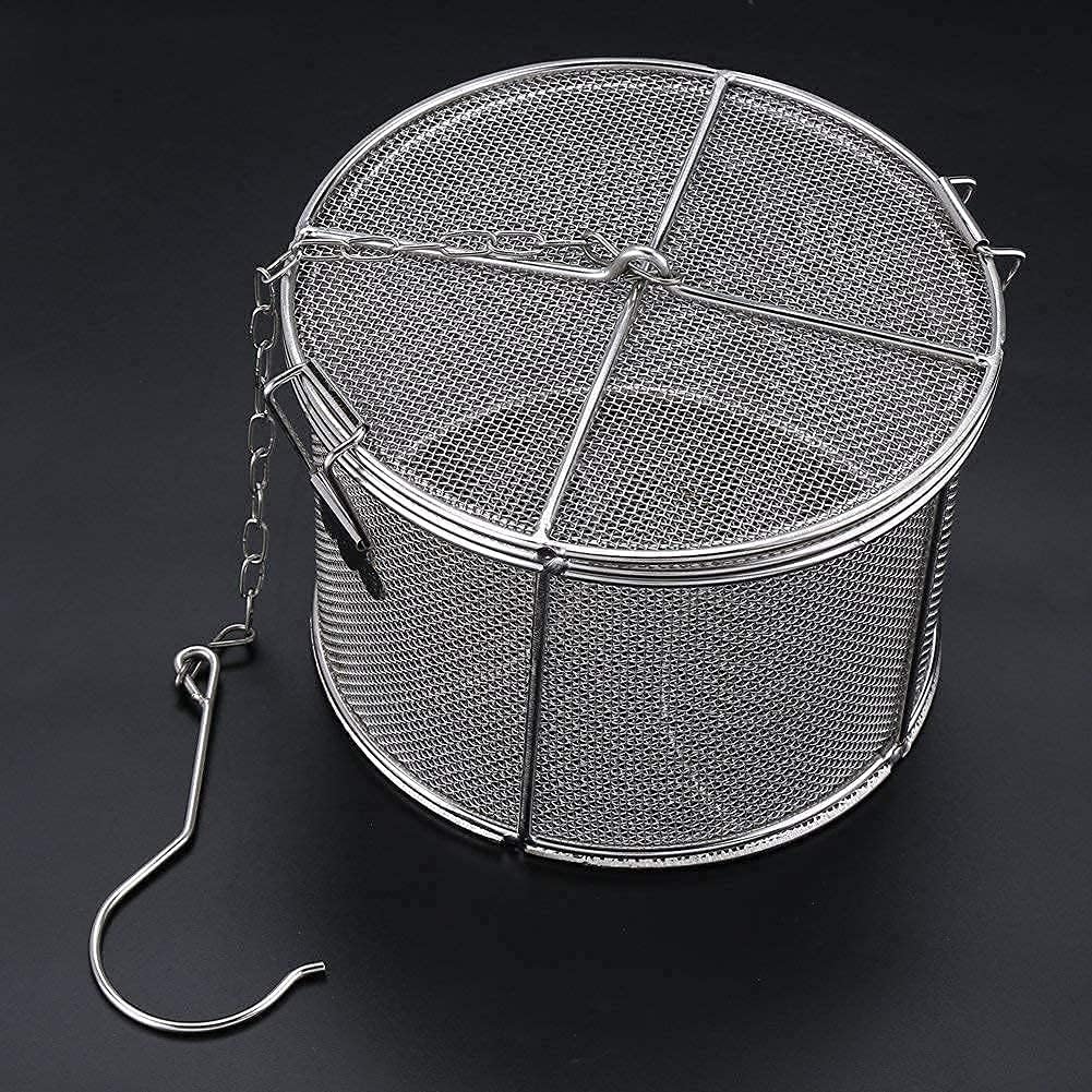 Tea Strainers for Loose Tea, Stainless Steel Seasoning Strainer | Sliver 5.52x3.94in, Tea Mesh Infuser with Chain Hook, Soup Seasonings Separation Basket Filter Tea Steeper for Brew Tea