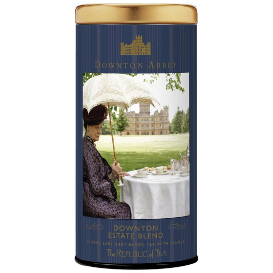 The Republic of Tea Downton Abbey Estate Blend Black Tea, 36 Count | Naturally Caffeinated. Made for morning or afternoon . Brisk and full-bodied with notes of lively citrus and soft vanilla.