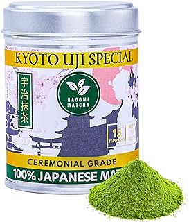 Nagomi Matcha Organic Superior Ceremonial Grade Matcha Green Tea Powder - 100% Authentic Japanese First Harvest from Uji, Kyoto (30g / 1.06oz)