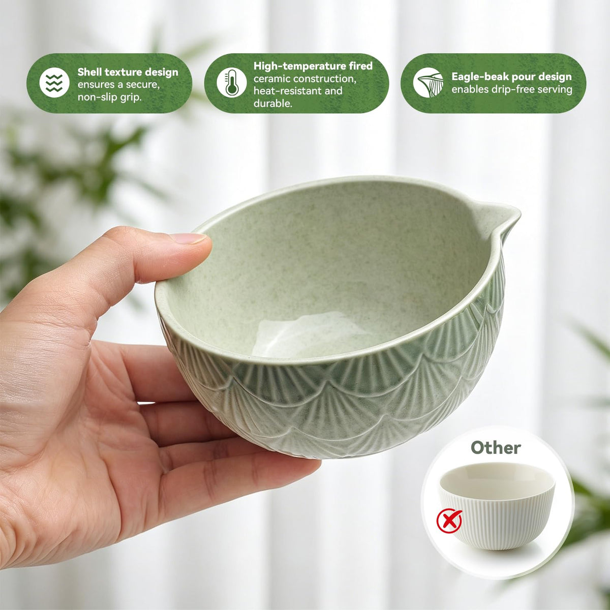 Doorsisun Matcha Whisk Set, Ceramic Matcha Kit Set, 6 Pcs for Tea Ceremony